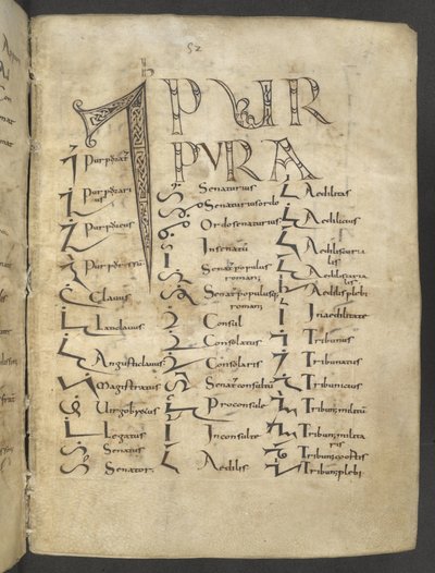 Manoscritto Tironiano, MS 37518 f.27r, Parigi, Saint-Germain-des-Prés da French School