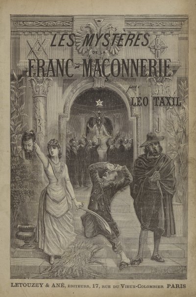 Illustrazione della pagina del titolo per Les Mysteres de la Franc-Maçonnerie Devoiles (incisione) da French School