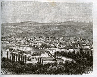 Tlemcen in Algeria nel XIX secolo - incisione in "La France illustree: geographie, histoire, administration statistique" di V.A. Malt-Brown. 1884 da French School