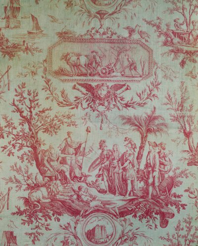 Toile de Jouy (dopo disegni di Jean-Baptiste Huet 1772-1793), Illustrando un