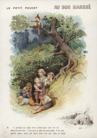 Pollicino, seduto sull