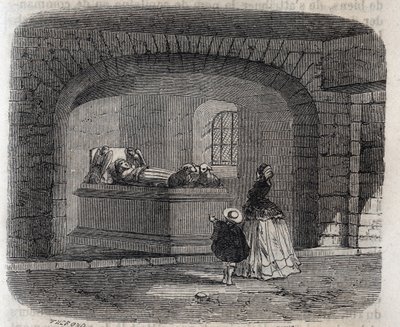 Tomba di Agnès Sorel a Loches - incisione in "Histoire de France" di Victor Duruy (1811-1894) - 1882 da French School