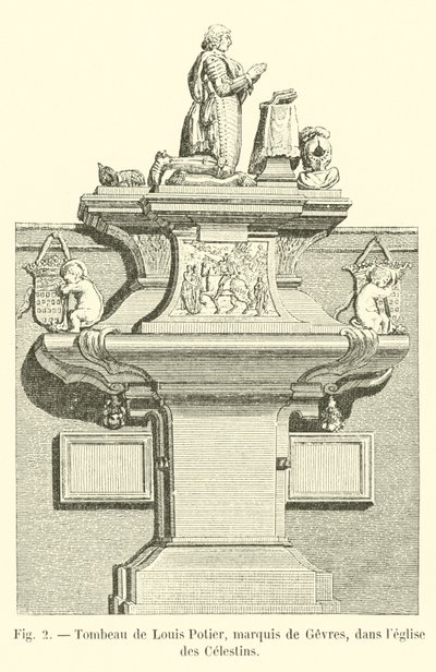 Tomba di Louis Potier, marchese di Gevres, nella chiesa dei Celestini da French School