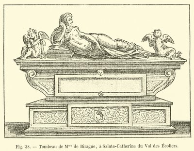 Tomba di Mme de Birague, a Sainte-Catherine du Val des Ecoliers da French School