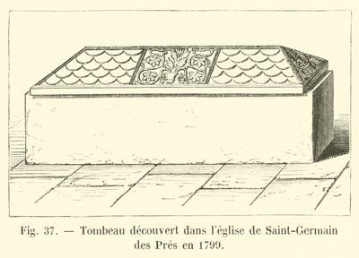 Tomba scoperta nella chiesa di Saint-Germain des Prés nel 1799 da French School