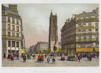 Torre St Jacques-La-Boucherie e Rue de Rivoli da French School