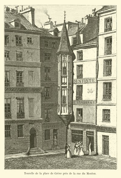 Torretta della piazza di Greve vicino alla rue du Mouton da French School