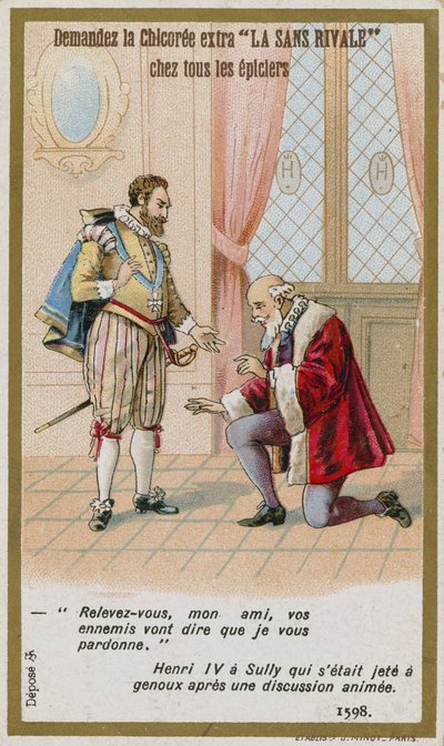 Risposta di Enrico IV di Francia al Duca di Sully da French School