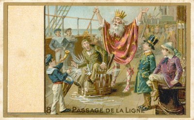 Carta commerciale intitolata Attraversamento della Linea da French School