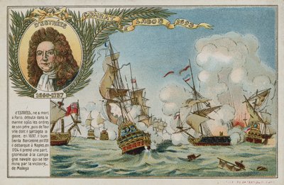 Carta commerciale con immagine della Battaglia di Lagos da French School