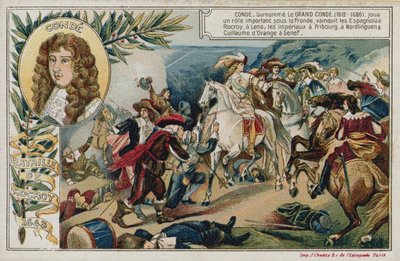 Carta commerciale con immagine della Battaglia di Rocroi da French School