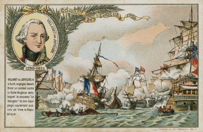 Carta commerciale con immagine della nave Vengeur du Peuple da French School