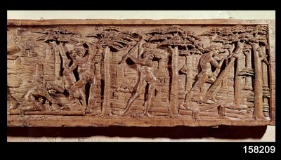 Commercio di legno dal Brasile, c.1550 da French School