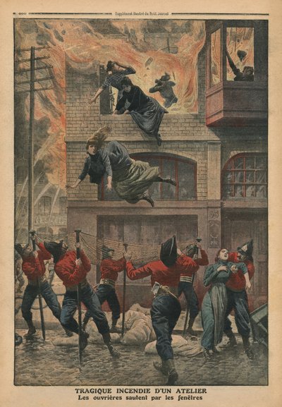 Incendio tragico in un laboratorio a Newark, New Jersey, illustrazione da 
