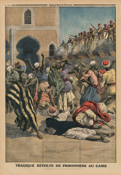 Rivolta tragica dei prigionieri al Cairo, illustrazione di copertina da 