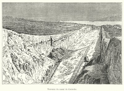 Lavori del canale di Corinto da French School