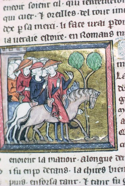 Viaggiatori, dal Roman de Jules Cesar da French School
