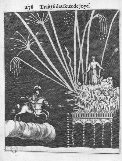 Trattato dei falò, illustrazione da Pratique de la Guerre di Francois Malthus, Parigi, 1656 da French School