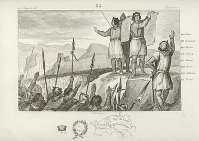 Trattato tra Carlo il Calvo e suo fratello Ludovico il Germanico, Strasburgo, 842 da French School