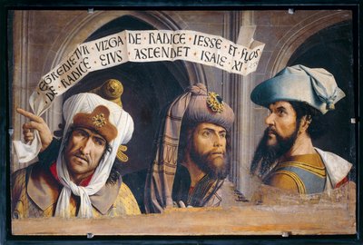 Trois Prophètes - Tre profeti. Pannello frammentario raffigurante i tre profeti dell