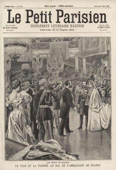 Lo zar Nicola II e la zarina Alessandra partecipano a un ballo in loro onore tenuto all