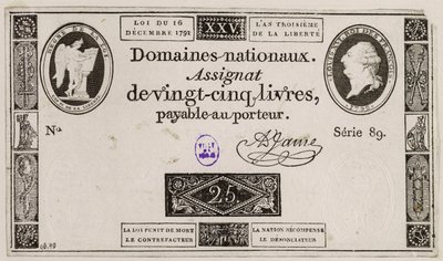 Banconota da venticinque lire, serie 89 da French School