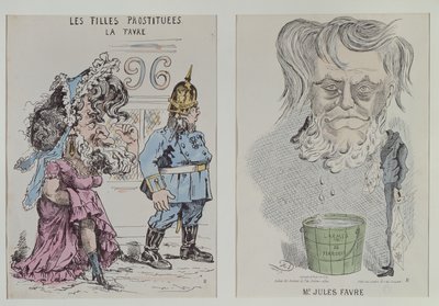 Due Caricature di Jules Favre da French School
