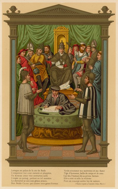 Due cavalieri discutono sull