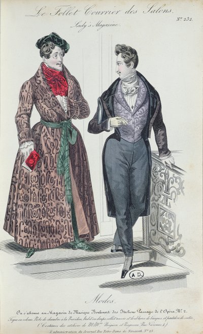 Due giovani eleganti, 1835 da French School