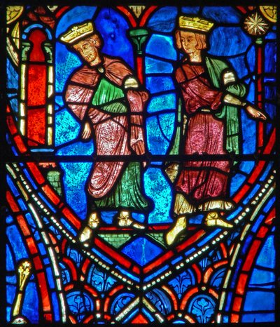 Due Magi seguono la stella di Betlemme da French School