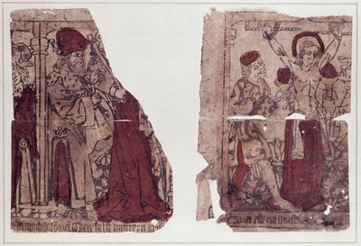 Due scene del martirio di Santa Regina (d.c.286) da French School