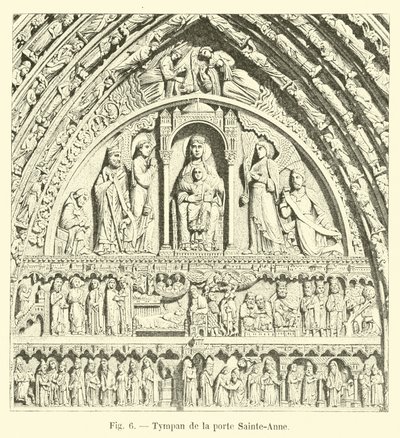 Timpano della porta Sainte-Anne da French School