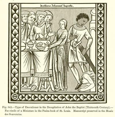 Tipo di carnefice nella decapitazione di Giovanni Battista da French School