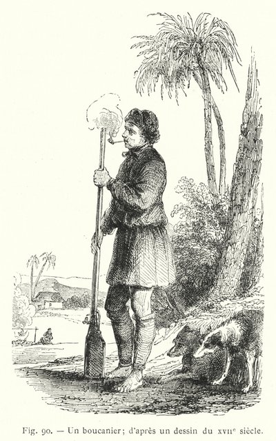Un bucaniere; secondo un disegno del XVII secolo da French School