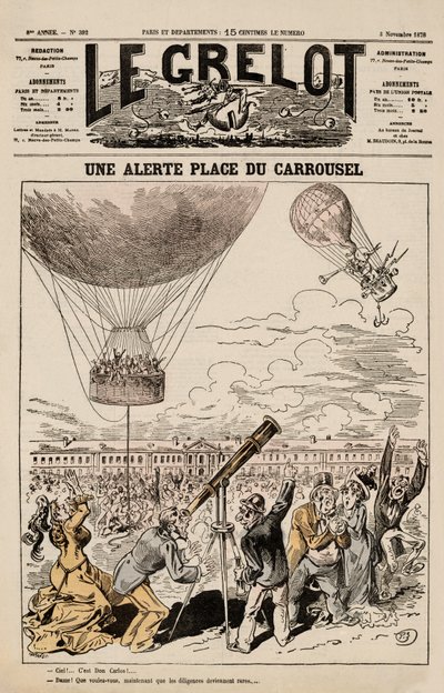 Une Alerte, Place du Carrousel, da Le Grelot, 3 novembre da French School