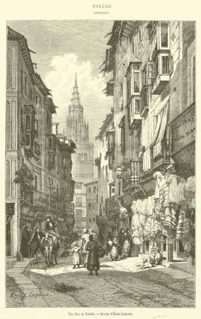 Una strada di Toledo da French School