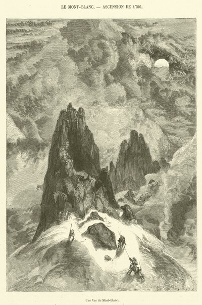 Una veduta del Monte Bianco da French School
