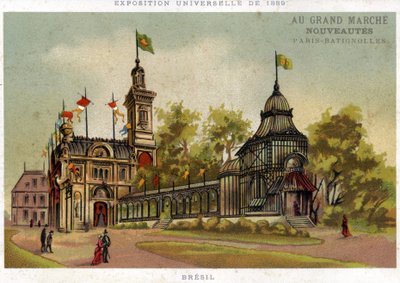 Esposizione Universale del 1889. Il padiglione del Brasile. Parigi Batignolles da French School
