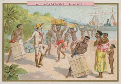 Scarico del carico da una nave da French School