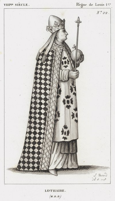 VIII Secolo, Regno di Luigi I, Lotario da French School