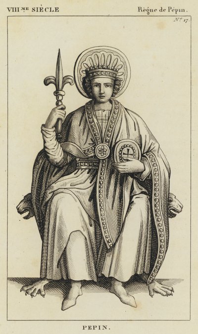 VIII Secolo, Regno di Pipino, Pipino (incisione) da French School