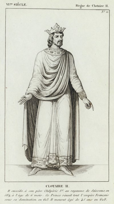 VI Secolo, Regno di Clotario II, Clotario II da French School