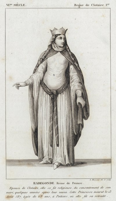 VI secolo, regno di Clotario I, Radegonda, regina di Francia da French School