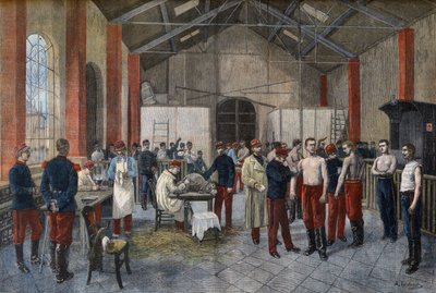 Vaccinazione delle reclute nel reggimento in 