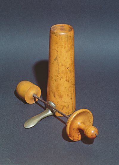 Speculum vaginale usato da Joseph-Claude-Anthelme Recamier (1774-1852) (legno e metallo) da French School