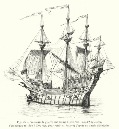 Nave da guerra su cui Enrico VIII, re d