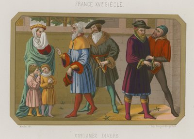 Varie mode della Francia del XVI secolo da French School