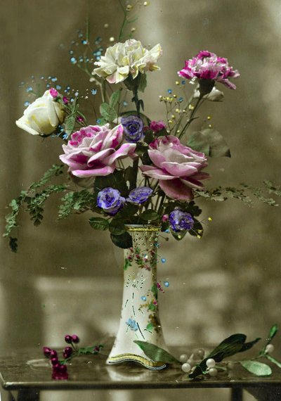 Vaso di fiori c.1898 da French School