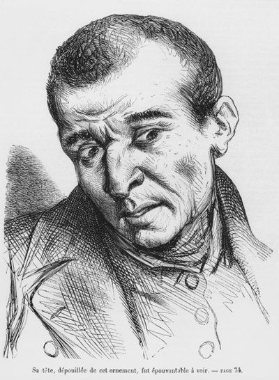 Vautrin arrestato e identificato, illustrazione da Splendeurs et Miseres des Courtisanes di Honore de Balzac, pubblicato nel 1867 da French School