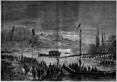 Festa veneziana sul Lago di Annecy in occasione della visita di Napoleone III e dell